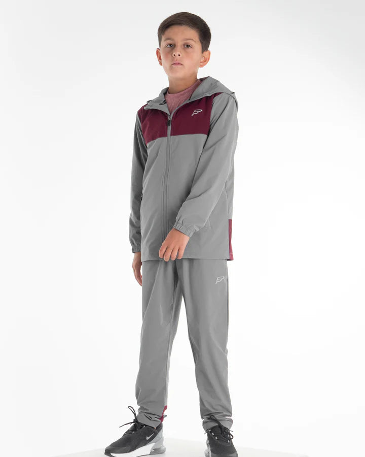 Junior Frequency Action Pro Tracksuit Grey/Burg