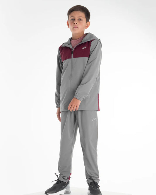 Junior Frequency Action Pro Tracksuit Grey/Burg