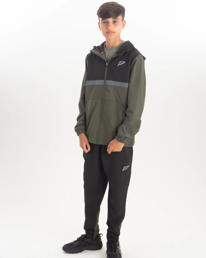 Junior Frequency Apex Tracksuit Khaki/Black