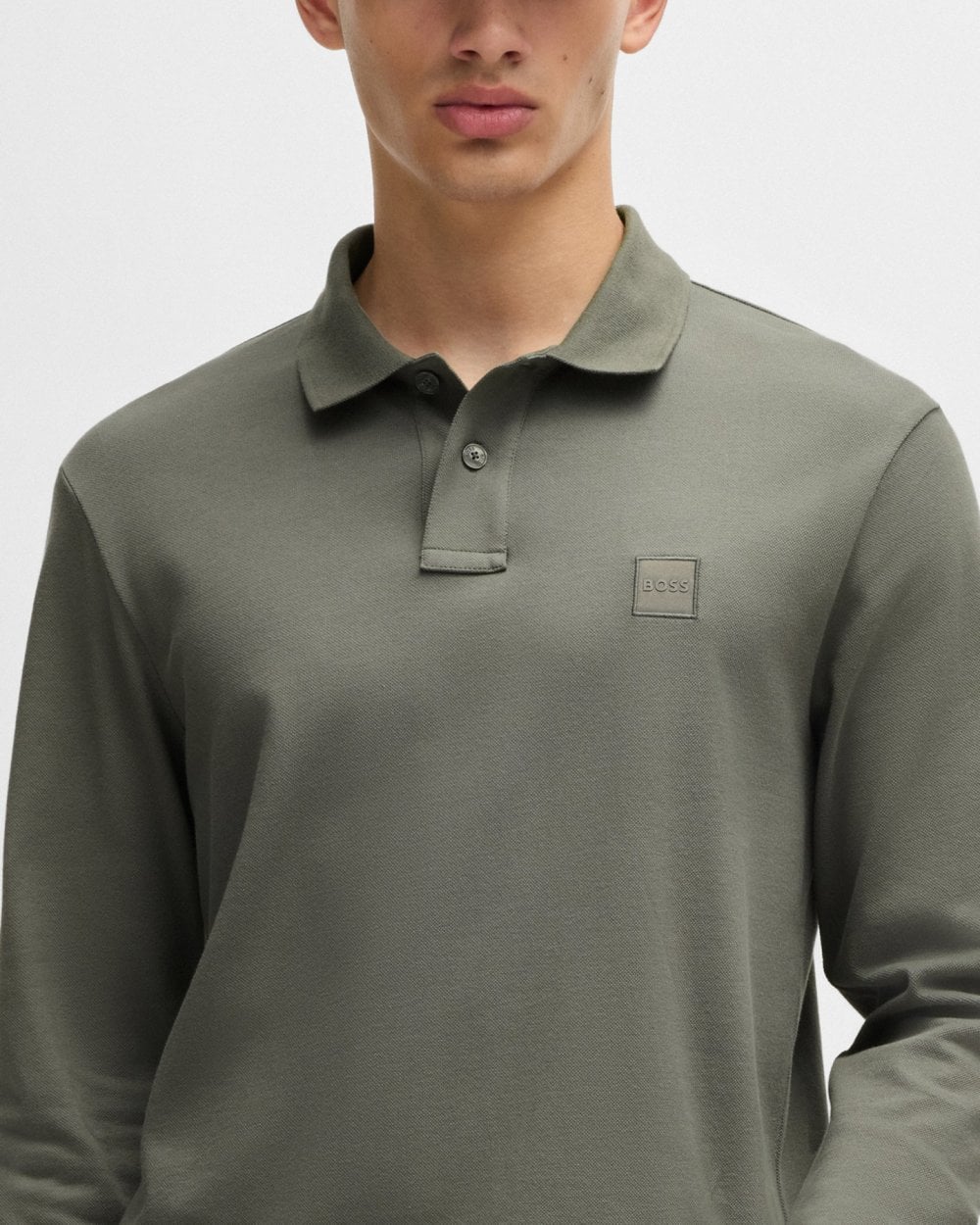 Hugo Boss Passerby Long Sleeve Polo Khaki