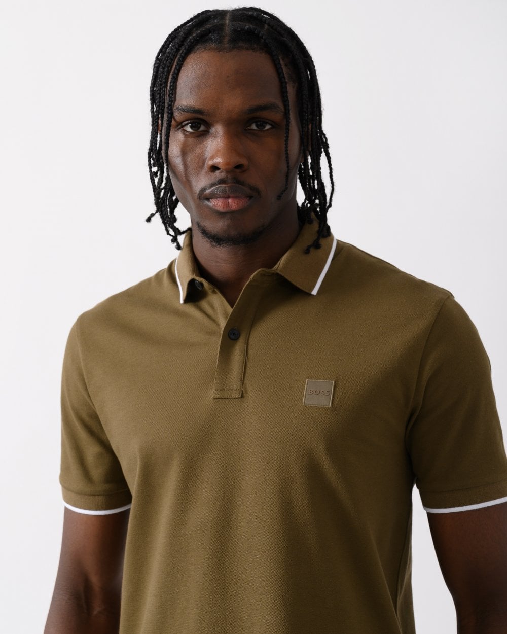 Hugo Boaa Passertip Poloshirt Khaki