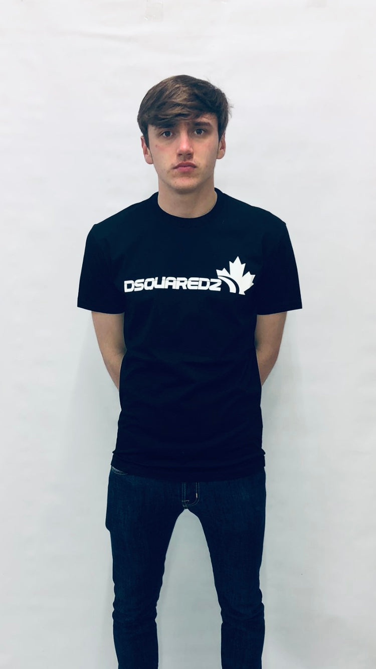 Dsquared Logo Leaf Tee Shirt Black